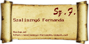 Szalisznyó Fernanda névjegykártya